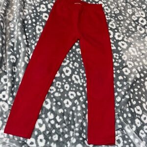 Hanna Anderson, girls size 6-7, red leggings